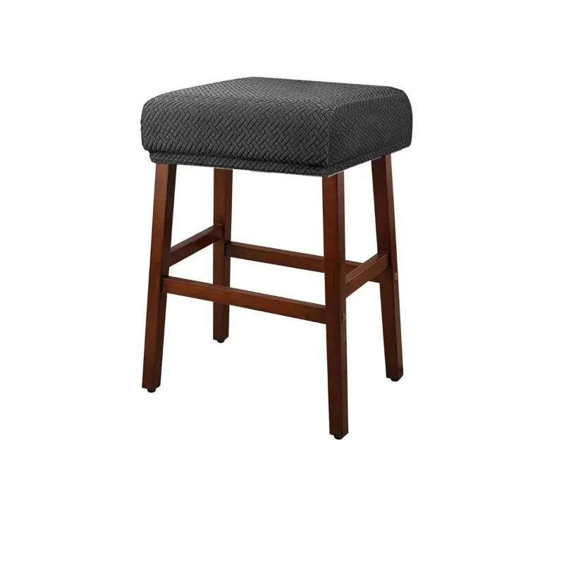 Square Elastic Bar Stool Covers Square Chair Cover Anti-Dirty Seat Covers Home Chair Protector Barstool Stretch Chair Slipcover