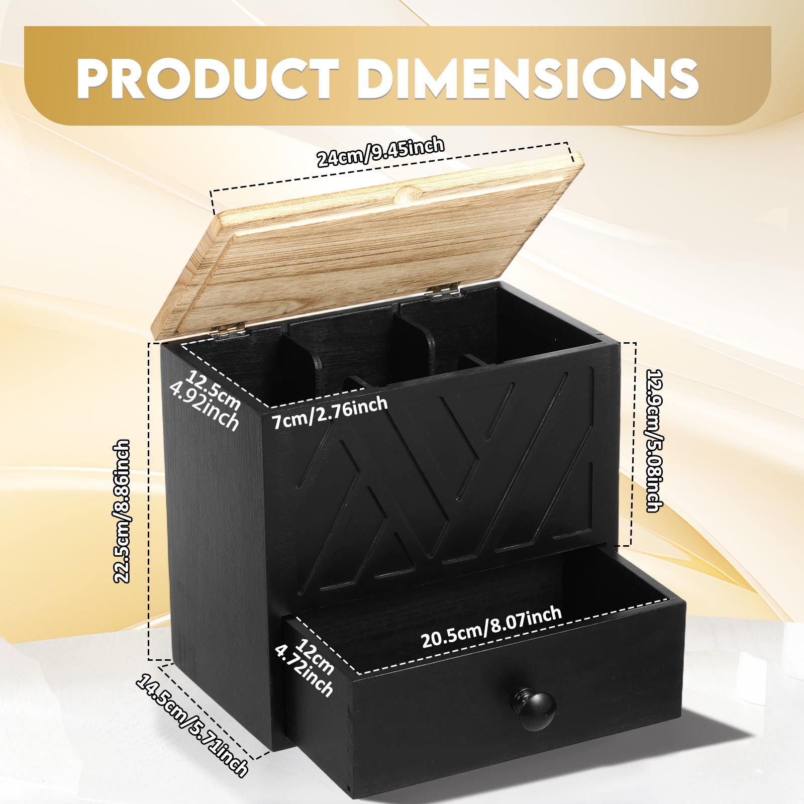 

Wood Tampon Holder Bathroom Pad and Tampon Storage Box with Lid and Drawer Feminine Product Organizer for Toilet Desktop Decor