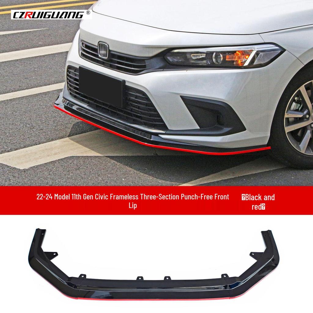 Custom Body Kit: Front Splitter, Rear Wing, Frameless Lip, and Rear Lip for 2022 Honda Civic 11th Gen.
