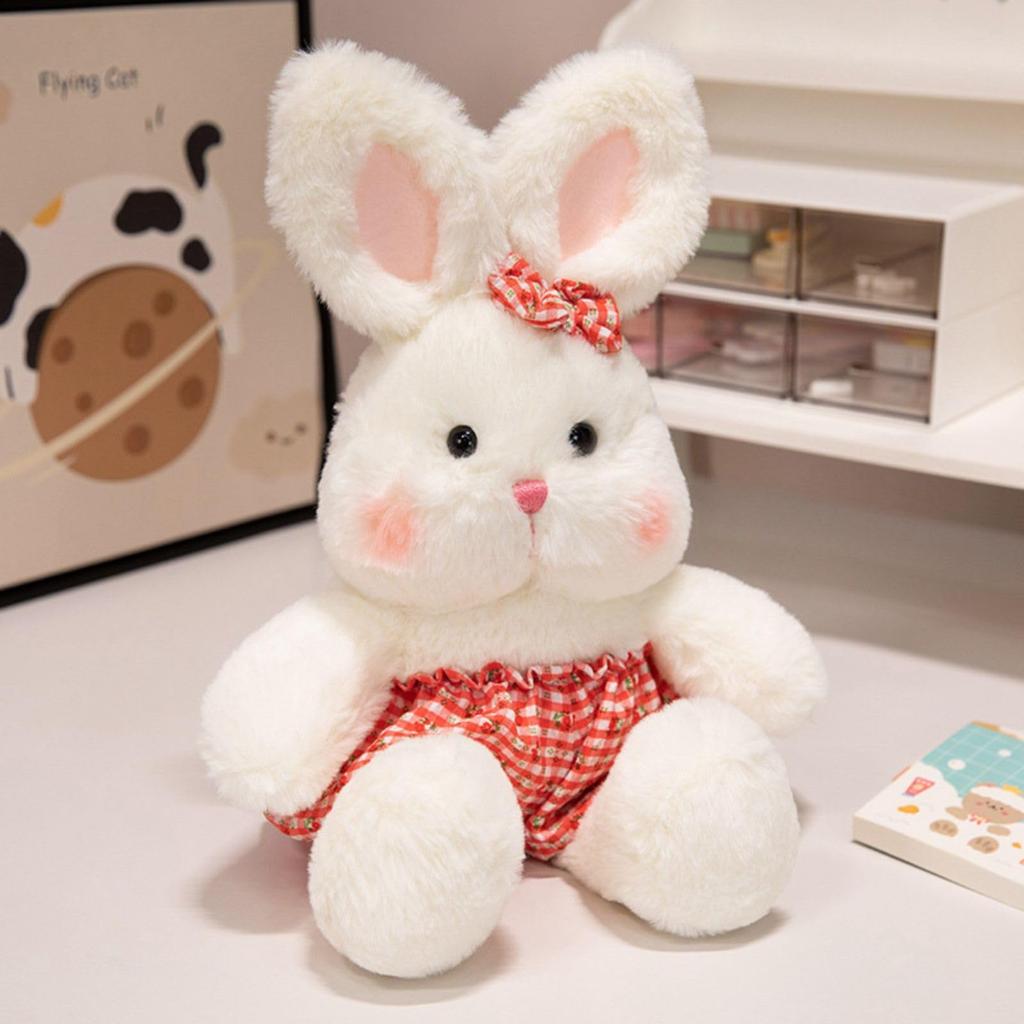 Cute Fluffy Plush Rabbit Perfect As a Gift for Kids Toy, 40cm, (red)