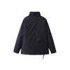 Women's Winter Oversized Wrap Parka Coat Design Solid Color Bow Jacket