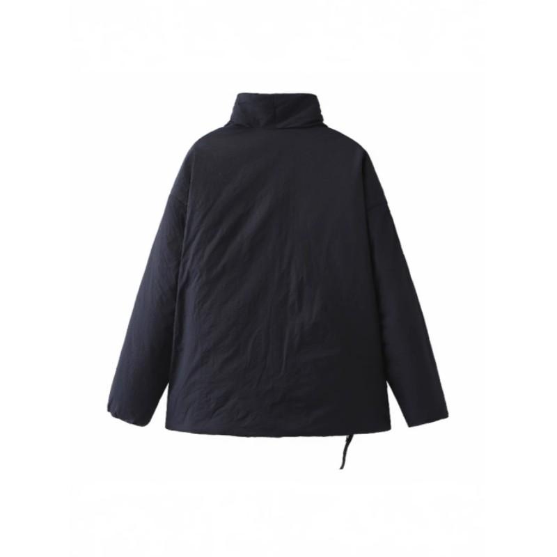 Women's Winter Oversized Wrap Parka Coat Design Solid Color Bow Jacket