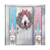 (30cm,E)Easter Rabbit Garlands Colorful Easter Rabbit Wreath Bunny Sticker Party Eggs Door Oranments