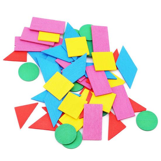 Holz Bunt Rund Geometrisch Chips Mathe Lehrmittel Pädagogisch Kinder Spielzeug