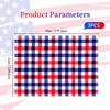 Boao 3 Pieces 4th of July Table Cloth Memorial Day Red White and Blue Tablecloth Buffalo Plaid Plastic Table Covers Rectangle Checkered Patriotic