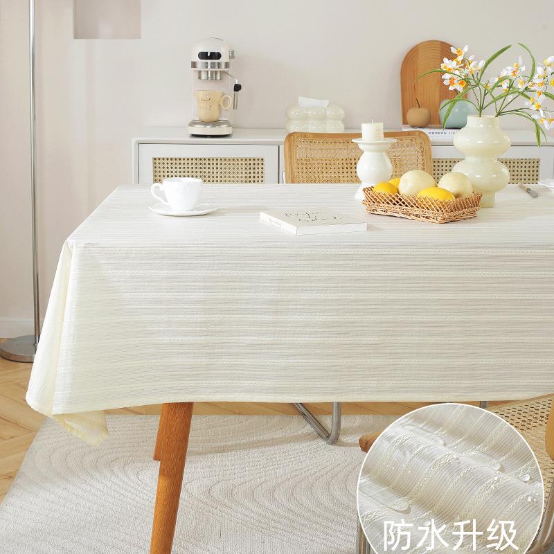 Pastoral Small Fresh Lilac Embroidered Tablecloth Geometric Rectangular Cover Towel Coffee Table Table Cloth Cover Cloth