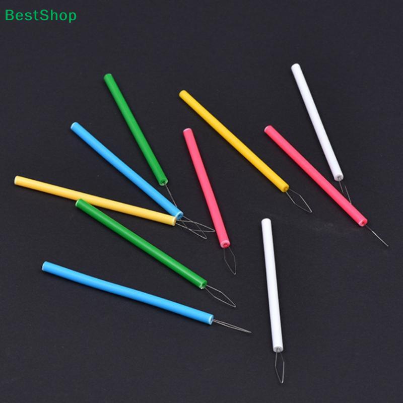 Colorful Extended Needle Threader, Long Handle Sewing Tool for Easy Needle Threading