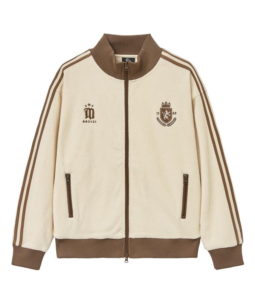 MOZMOZ Fleece Emblem Track Top Cream