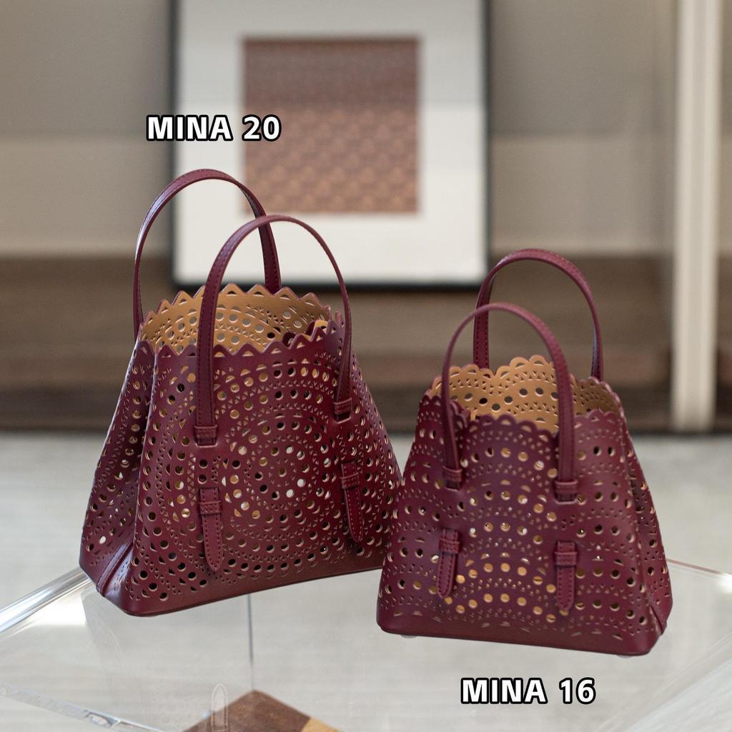 2024 French Casual Genuine Cowhide Hollow Shoulder Crossbody Handbag