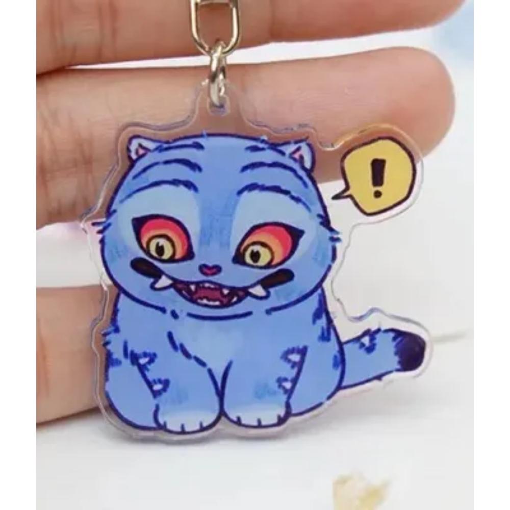 K-Pop Demon Hunters Goods – Tiger Duffy Plush Keyring - 4 Items Shipped Randomly; Selection Not Available