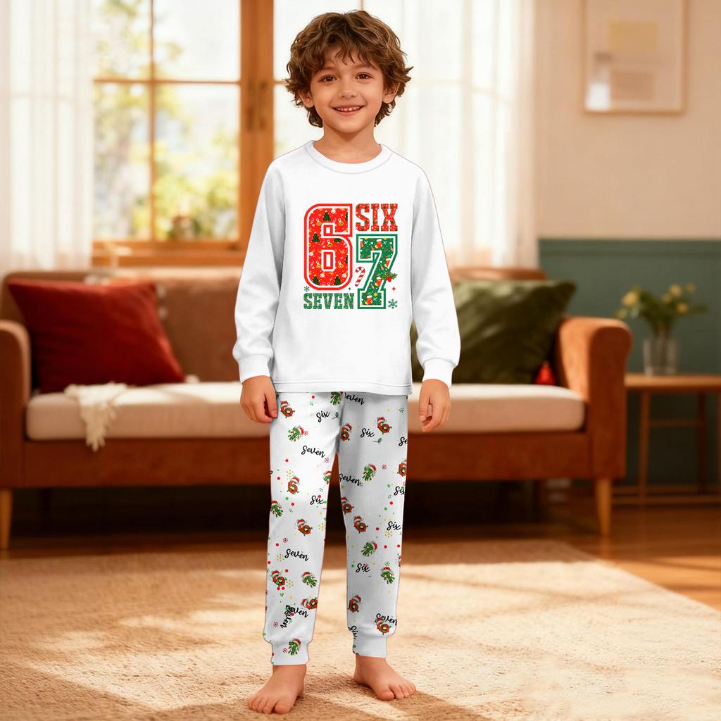 Children's  Boys And Girls Thin Two-piece  Long-sleeved Pants Two-piece