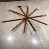 Victorian Walking Cane Set of 5 Brass Handle Wooden Canes 93.98 cm