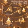 Christmas Tree Snowflake LED String Lights Banner Christmas Decoration 2025 for Home Navidad Xmas Tree Decor Fairy Light Pendant
