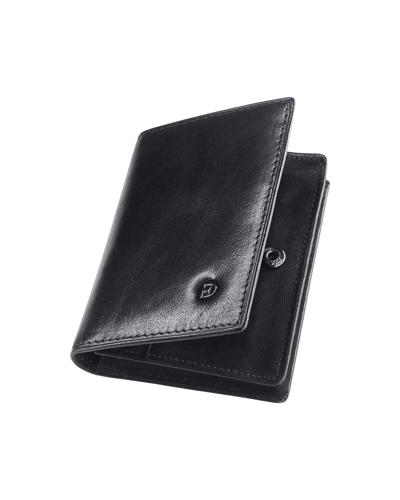 

Modiko Визитница Оригинальная Сделано в Химедзи Большая 60 6 Без углов на кнопках для легкого доступа Мужской чехол, Кожаный, Япония, Кожа, Вместимость, чёрный