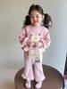 2025 Girls' Stylish Two-Piece Set: Sporty Sweatshirt & Pants for Baby - Perfect for Spring & Autumn