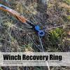 High Strength Winch Snatch Recovery Ring for Soft Shackle and Winch Rope, 41000 Lbs Break Strength (Blue)