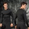 Men's Quick-Dry Autumn Training Tights with Sweat-Wicking Long Sleeves for Running, Basketball, and Fitness