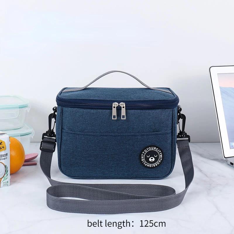 Capacità Borsa Termica Portatile con Tracolla, Borsa Porta Pranzo, Borsa Porta Pranzo Studentesca Impermeabile Ispessita