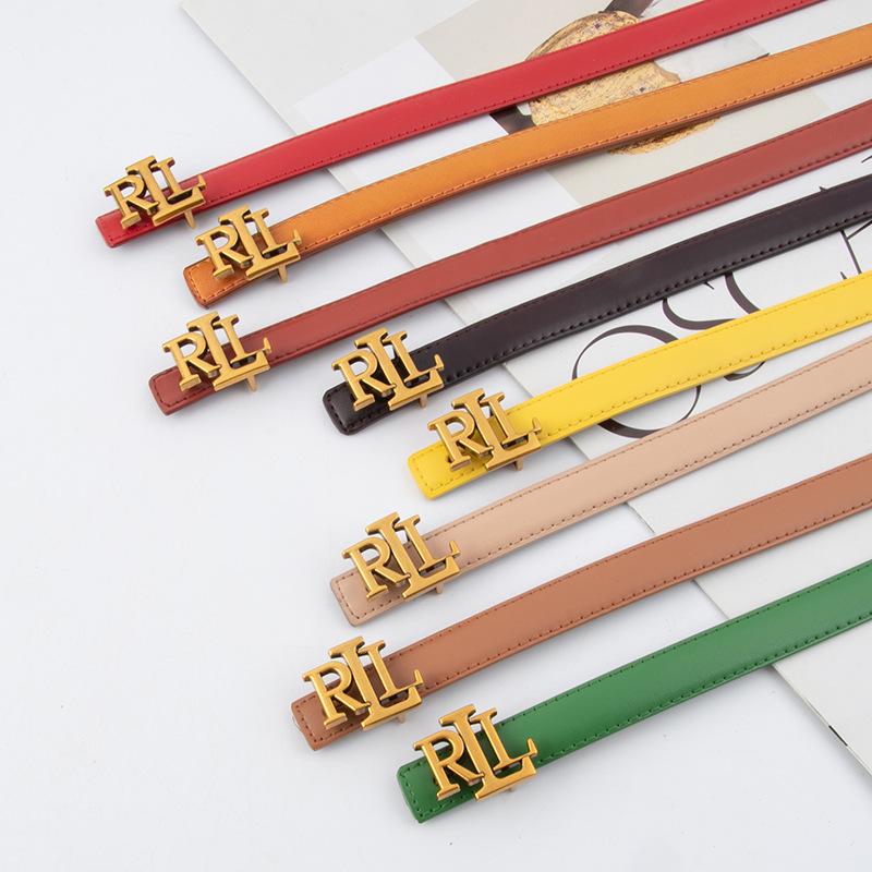 Damen Echter Leder Skinny Taillengürtel - Vielseitige Dekoration für Jeans und Freizeithosen.