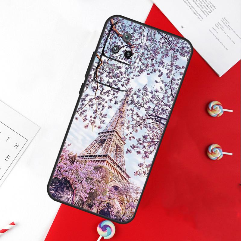 Love Paris Eiffel Tower France Cover For Xiaomi 15 Ultra 13 14 11T 12T 13T 14T Pro POCO X7 Pro X3 X5 X6 M6 F5 F6 Pro Case