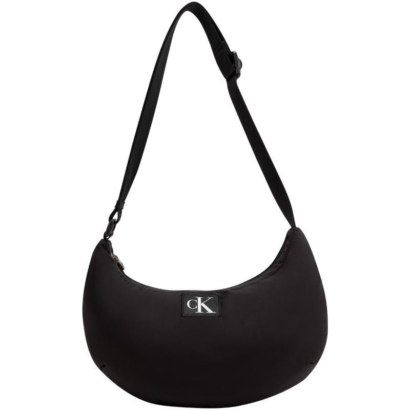 New CALVIN KLEIN Fabric Shoulder Bag Medium Size Women's Space Black DH3619-001