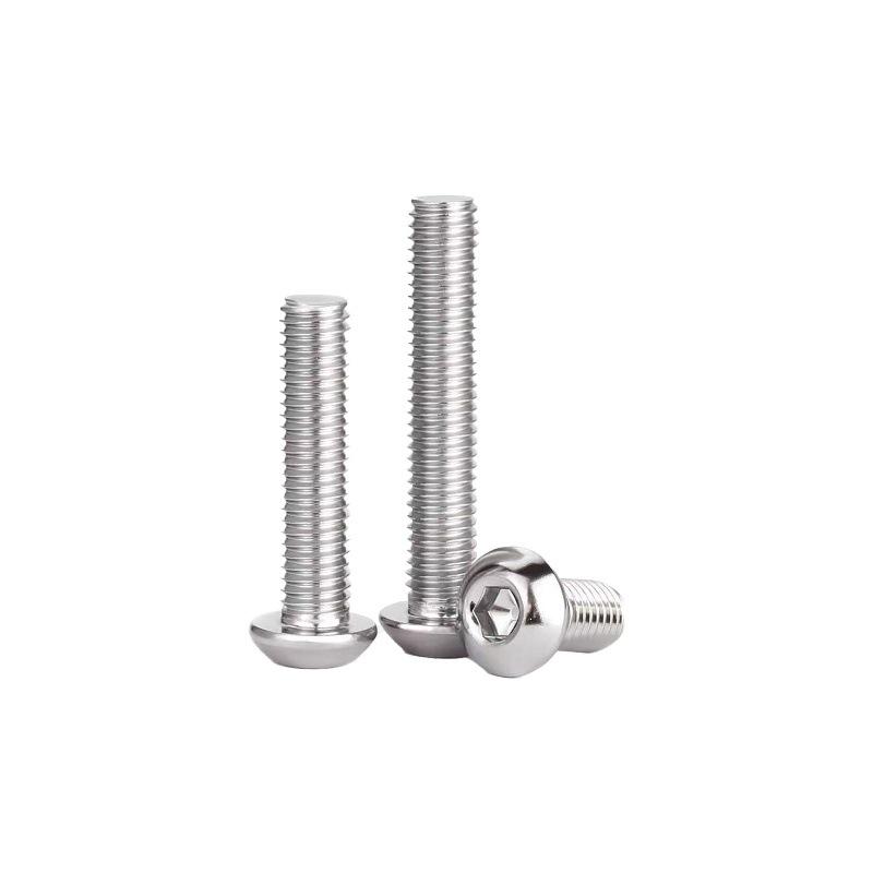 304 Stainless Steel Pan, Half, and Round Head Hexagon Screws (M2-M12)