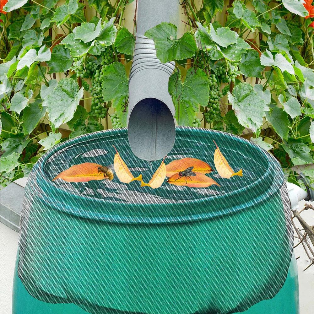 Mesh Cover For Rain Barrel Rain Barrel Netting Screen Water Collection 37.4inch For Preventing Fallen Leaves Prevent Mosquitoes