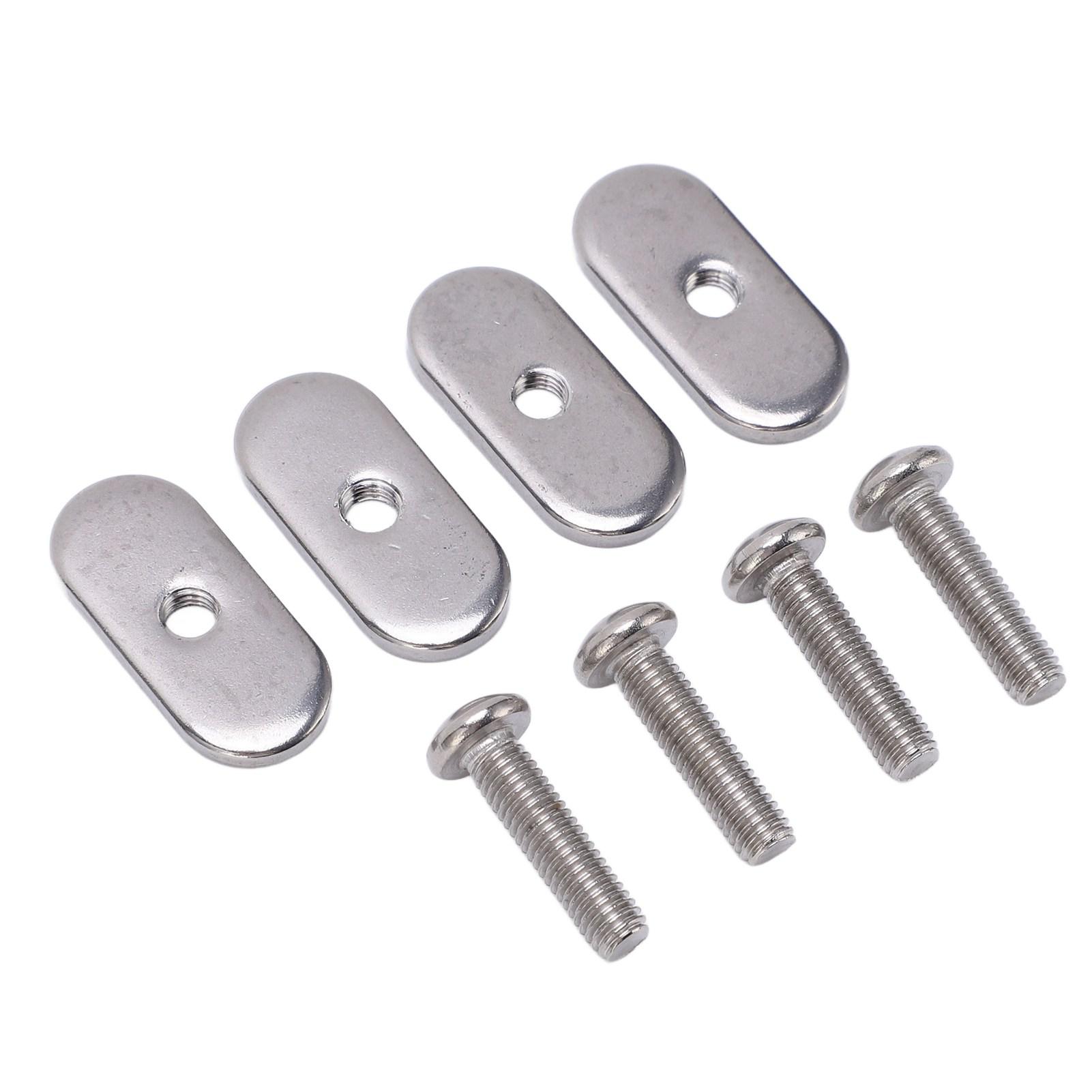

4 Sets Kayak Rail Screw Stainless Steel M5 Thread Rust Proof Boat Track Nuts for Canoes