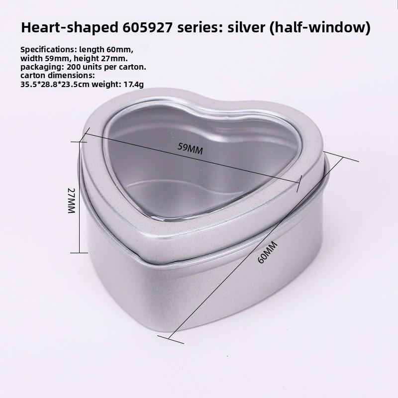 Tinplate Small Jewelry Heart-shaped Iron Can Tinplate Box Badge Small U Disk Iron Box