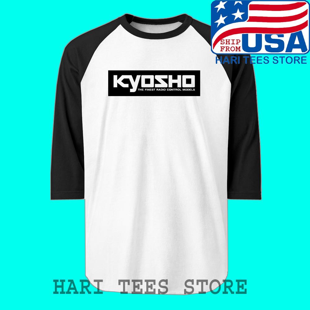 Kyosho RC Remote Control Raglan White Black Size S to 2XL Unisex T-Shirt M