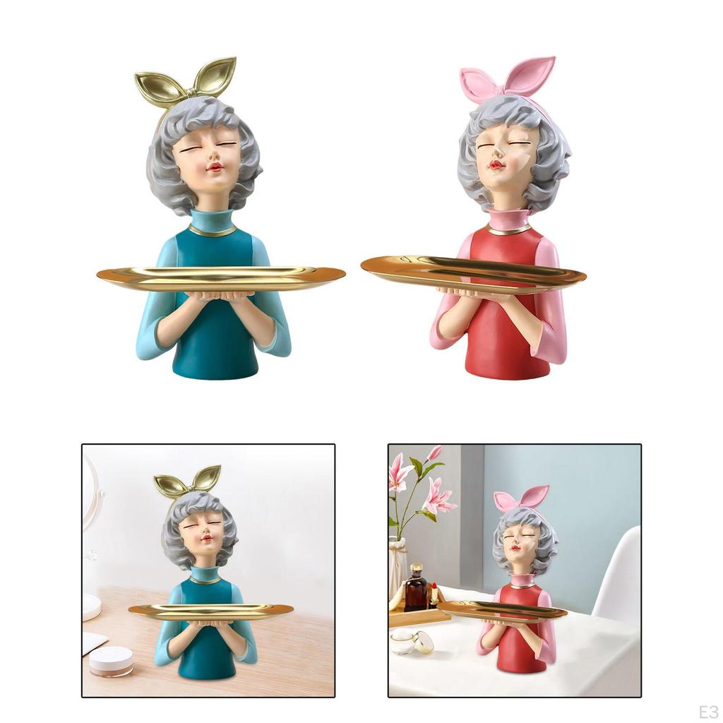 Charming Girl Figurine Organizer for Home Decor