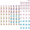 Christmas Snowflake Cake Toppers With Shining Design Paper For Holiday Party Decor