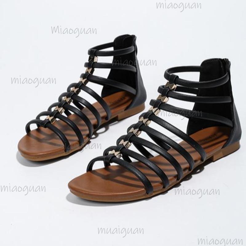 Women Summer New Low-heeled Platform Shoes Women Fashion Round Toe Hollowed Out Sandals Solid Color Sexy Party Dress Sandals