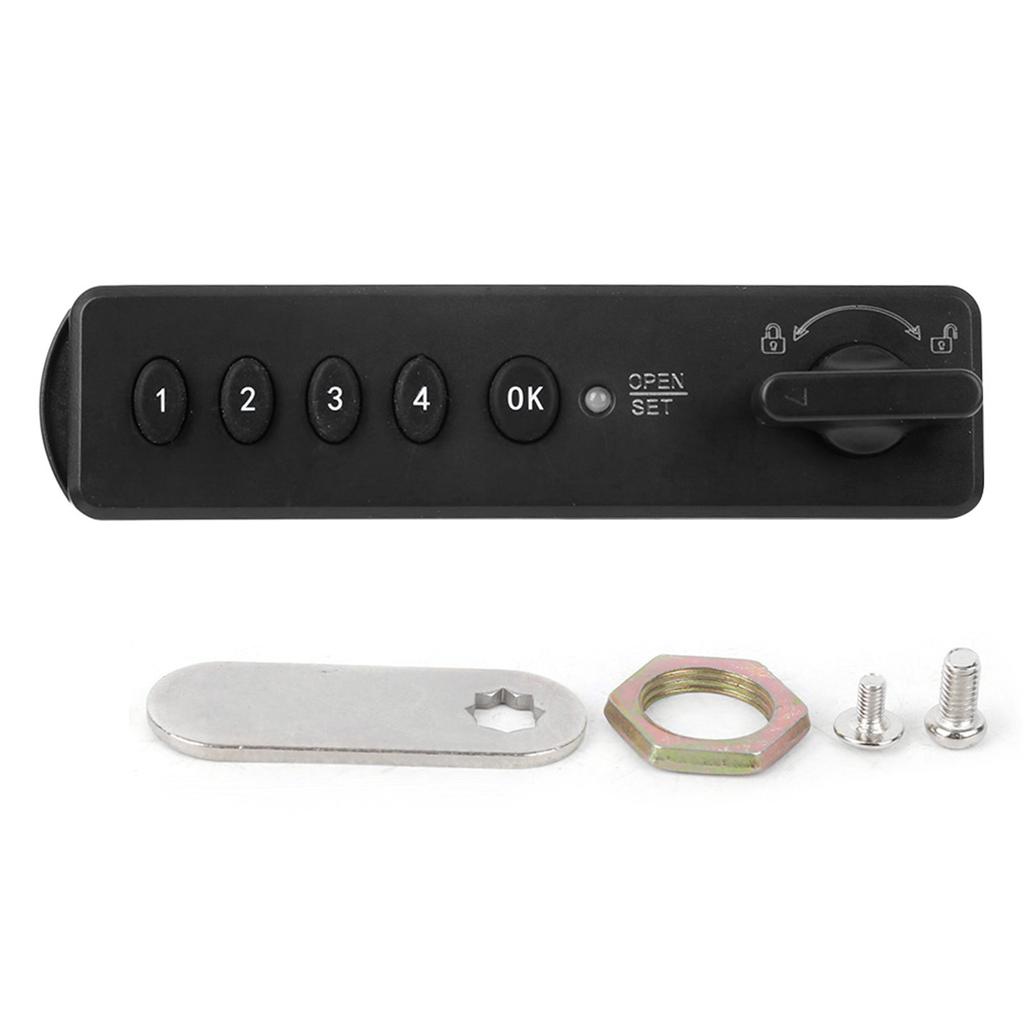 Smart Electronic Password Lock Security Alarm Coded Locker with Flat Bolt for Wardrobe Gym Bathroom