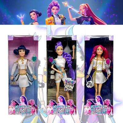@ Kpop Demon Hunters Live-Action Figure Toy Rumi Mira Zoey Sussy Theme Song Of Colorful Lights For Fans Child Birthday Gifts