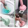 Flexible High-pressure Toilet Plunger, Manual Non-rechargeable Drain Pipe Clog Remover, Durable Plastic Pipe Dredging Equipment
