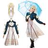 Violet Cosplay Costume with Auto Memory Deluxe Adult School Stage Costume Wig Size [Excellent Quality] Wig, Doll, Edition, Anime-Style, Costume,