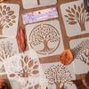 6 Pcs Tree Stencils Cartoon Leaf Stencils Hollow Out Drawing Templates for DIY Projects Reusable Painting Template