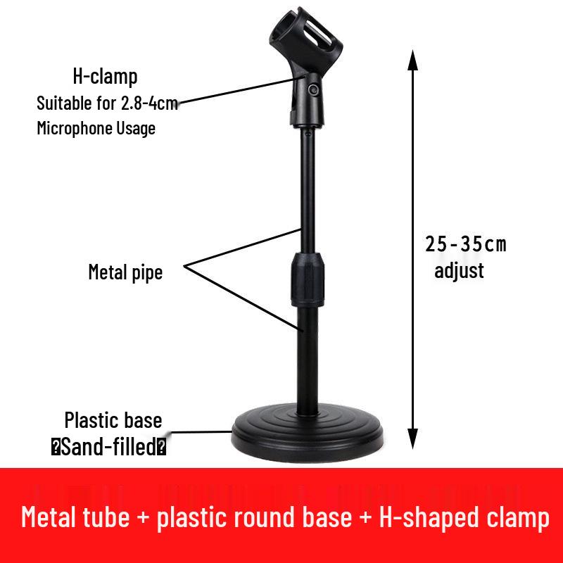 Universal Multi-functional Desktop Microphone Stand for Live Broadcast, Conferences, Speeches, Presentations, and Singing.