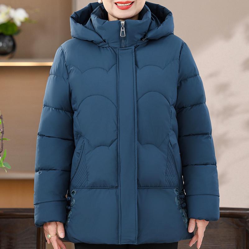 

Большие размеры 2XL-7XL, женские зимние короткие парки среднего возраста, элегантная женская куртка с капюшоном, повседневная, толстая, теплая верхняя одежда, зимние пальто 7XL синий