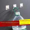 304 Stainless Steel No-Drill Adhesive Hooks - Waterproof & Moisture-Proof for Kitchen, Bathroom, Door