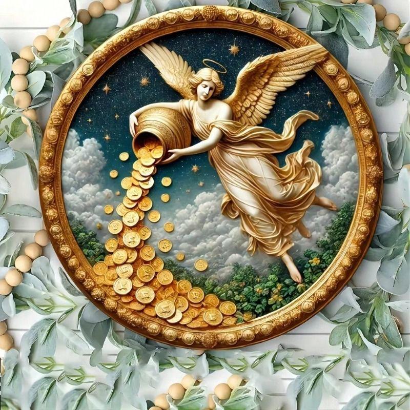 Metal Tin Sign Floral Pattern Wall Art Home Decor 20x20cm
