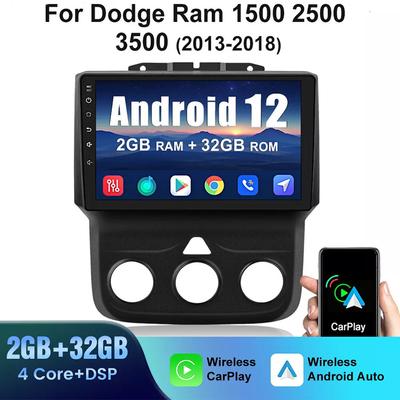 9inch Android Car Radio For Dodge Ram 1500 2500 3500 2013-2018 Carplay Car Stereo Android 13.0 Radio GPS Multimedia Video Player