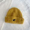 Autumn and winter new thickened campus style love hole knitted hat, male and female couples warm ear protector pullover hat