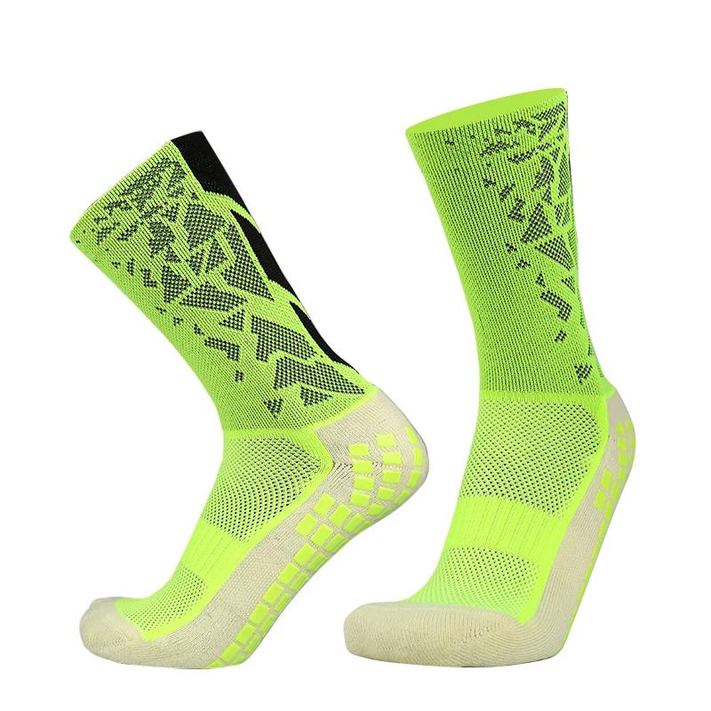 Silicone Anti Slip Football Socks Takraw Men Women Sport Basketball Grip Mid-calf Socks Thicken Long Tube Sock