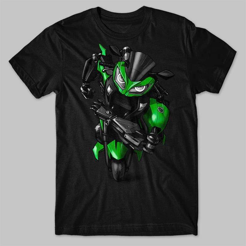 Black men s and women s T-shirt Kawasaki Ninja 300 XS