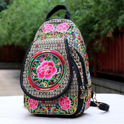 Bohemian Ethnic Embroidery Shoulder Bag for Women, Retro National Style Chest Bag & Embroidered Handbag