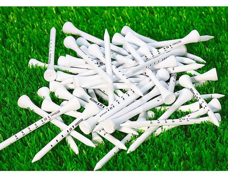 

100PCS Bamboo Golf Tees Reduce Friction Side Spin Eco Friendly Durable Pack 100pcs