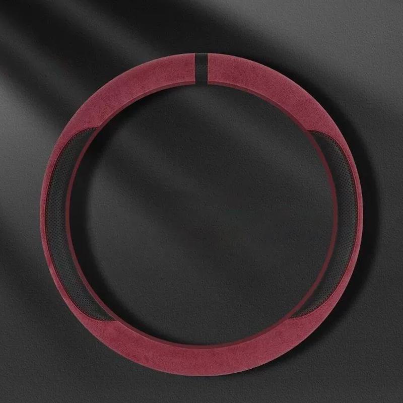 Semišový poťah na všetky ročné obdobia Poťah na volant auta Ultra tenký Protišmykový Tvar D Okrúhly Priedušný Ochranný poťah na volant auta