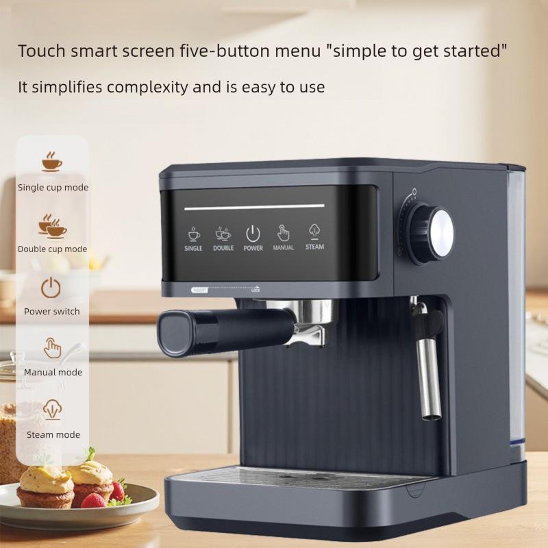 Italian Smart Touch Screen Semi-Automatic Coffee Machine with High-Pressure Extraction